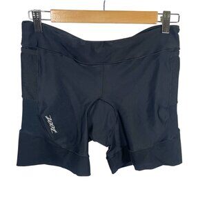 Zoot Performance Tri Shorts Womens XL Black Stretch Pockets Triathlon